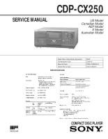 Sony CDP-CX250 - Service Manual 